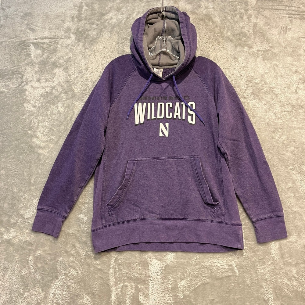 Rivalry Threads Hoodie Mens M Purple Northwestern University Wildcats Sweatshirt